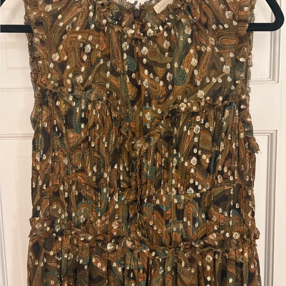 Ulla Johnson Kasia Paisley Silk-Blend Midi-Dress - Picture 8 of 12